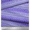 thumbnail image 3 of Soimoi Poly Georgette Fabric diamond shape & waves Abstract Printed Fabric 1 Yard 42 Inch Wide, 3 of 3