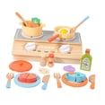 thumbnail image 2 of Juego de cocina de madera para niños, juego de simulación, accesorios para el hogar con utensilios de cocina, juguetes para niños y niñas, fiestas, 2 of 9