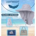 thumbnail image 5 of Minzimin UPF 50+ Sun Protection Hat for Men and Women, Wide Brim Outdoor Beach Fishing Cap with Neck Flap, Breathable Mesh, Windproof, 5 of 7
