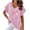Pink, variant on Summer Clothes for Short Women 2025 Vacation Womens Blouses for Skirts Womens T Shirts Loose Fit V Neck