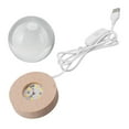 thumbnail image 1 of Lámpara de noche con forma de luna en 3D, bola de cristal, luz de noche LED, adornos de madera tallados a mano para mesa, regalos para amigos y niños, luz cálida de luna, 1 of 15