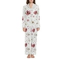 thumbnail image 4 of joogoo Pajamas Set for Women Flower Long Sleeve Pjs Loungewear L, 4 of 7