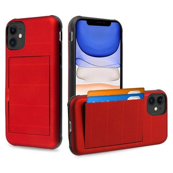 MyBat Poket Hybrid Protector Cover for Apple iPhone 11 - Red / Black