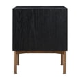 thumbnail image 4 of Carnaby 2 Drawer Nightstand in Black Brushed Oak and Bronze, 4 of 7