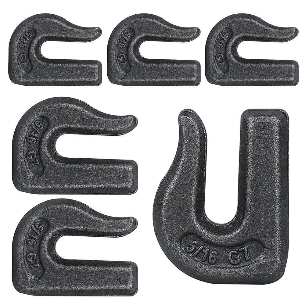 6Pcs Weldon Grab Hooks, 5/16 Inch Heavy Duty Clevis Grab Chain Hooks