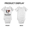 thumbnail image 3 of I Heart My Maldivian Grandparents Maldive Love Flag Baby Romper (White, 12-18 Months), 3 of 5
