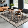thumbnail image 5 of Black Modern Farmhouse 5x8 Area Rug, Washable Low Pile Waterproof Non Slip & Stain Resistant for Living Room, Entryway, Kitchen, Bedroom, 5 of 7