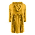 thumbnail image 4 of Trench Coat Women, Comdrip Women's Long Coat Outdoor Lightweight Windproof Jacket Long Rain Jacket Women Yellow XL, 4 of 5