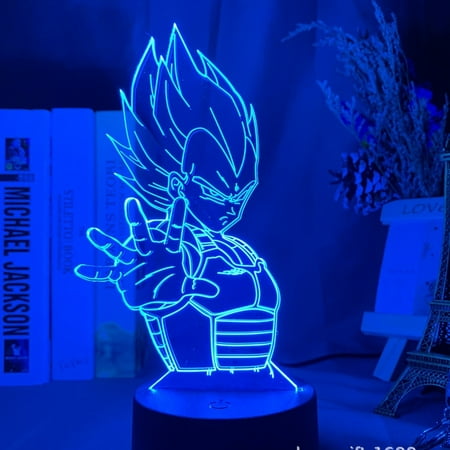 

DRAGON BALL Anime Led Night Light Dropshipping Acrylic 3D Lamp Carrot Kakarot Vegeta Son Gohan Hermit Kids Bedroom Kids Gift
