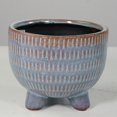 thumbnail image 1 of Light Blue Reactive Glaze Ceramic Footed Planter, 1 of 1