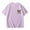 1Purple176, variant on XAOFW Girl's T-Shirts Leopard Bow Tie Print Short Sleeve Crewneck T Shirt Streetwear Fashionable Tee Shirt Holiday Vacation Soft Breathable Top