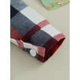 thumbnail image 6 of GXFC Kids Boys Fall Jacket Clothes 6M 1T 2T 3T 4T Toddler Boys Long Sleeve Button Down Collar Plaid Outerwear Chunky Coat Shacket Autumn Warm Clothing for Children Boys, 6 of 8