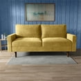 thumbnail image 4 of Pemberly Row Contemporary 70" Upholstered Velvet Sofa in Gold, 4 of 13