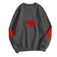 thumbnail image 3 of Gytharion Cute Heart Print Sweatshirts for Women Loose Casual Valentine's Day Pullover Shirts Trendy Long Sleeve Crew Neck Blouses Ladies Soft Cozy Valentines Tops, 3 of 4