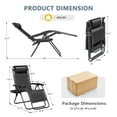 thumbnail image 6 of Lacoo Zero Gravity Chair Patio Outdoor Foldable Lawn Lounge Chair Reclining Chair with Adjustable Pillow Pack of 2, Black, 6 of 9