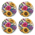thumbnail image 7 of Vzayyk 4Pack Wooden Coasters With Cork Base Heat-Resistant Drink For Home Office Restaurant Beautiful Boho-style Design, 7 of 7