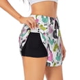thumbnail image 1 of Balery Funny Chicken Pantalones cortos deportivos para mujer con forro y dos bolsillos, elásticos, para entrenamiento, gimnasio, yoga-X-Large, 1 of 7