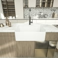 thumbnail image 2 of Logmey 33"x20" Kitchen Sink in White Ceramic,Single Bowl Porcelain Sink with Strainer, 2 of 8