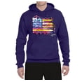 thumbnail image 2 of Wild Bobby, Colorful Neon Flag, Streetwear, Unisex Graphic Hoodie Sweatshirt, Purple, 2XL, 2 of 3