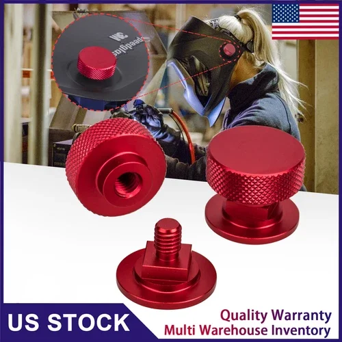 Aluminum Welding Hood Pipeliner Fasteners Red 2 Pack
