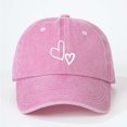 thumbnail image 2 of FINALGANG Womens Mens Heart Print Baseball Cap Distressed Adjustable Fit Casual Hat For Casual Daily Outdoor Activities Soft Headwear, 2 of 3