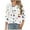 White-5, variant on successthop Floral Blouses for Women Plus Size 3/4 Sleeve Shirt Lightweight Crewneck Casual Tops Print Clothes