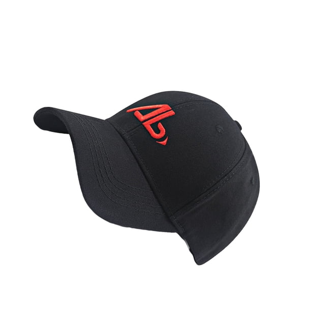 Qarigey Gorra de béisbol grande de poliéster regordeta y tridimensional para cara pequeña primavera y otoño sombrero de algodón gorra Sombreros etiqueta roja negra Talla única