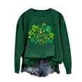 thumbnail image 5 of Charella Sweatshirts for Women St Patricks Day Decorations Long Sleeve Crewneck Tops 2024 Trendy T-shirt,Green,XL, 5 of 5