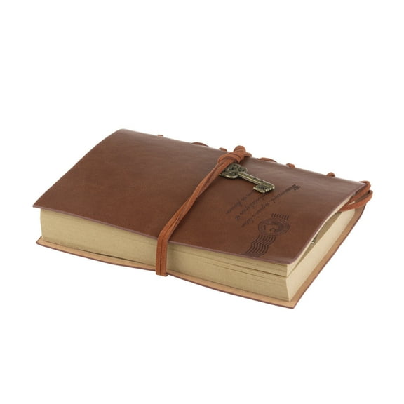 unbranded TINKSKY Classic Retro Vintage Style PU Cover String Key Bound Blank Notebook Notepad Travel Journal Diary Sketchbook (Coffee)