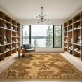 thumbnail image 2 of ODIKA Cream Frond Boho Foliage Interlocking Border Rectangular Beige Flowing Dynamic Foldable Easy Care for Master Suite, California King, Under Bed, 2 of 7