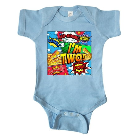 

Inktastic I m Two Comic Book Gift Baby Boy or Baby Girl Bodysuit