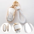 thumbnail image 3 of Key Fob Cover with Keychain, Soft TPU Key Case Protection Shell Fit for Model S, 3, Y Remote Smart Key Protector, 3 of 4