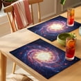 thumbnail image 4 of Sun Explosion Placemats Set of 8 Modern Abstract Art Galaxy Universe Place Mats Indoor Wipeable Table Mats Washable Cloth Dining Table Placemats for Kitchen Holiday Party Home Decor 13x19 Inch, 4 of 9