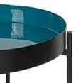thumbnail image 5 of Kate and Laurel Nira Two-Tiered Mid-Century Side Table, 15" x 15" x 24", Teal And Black, Chic Modern End Table For Storage And Decor, 5 of 6