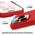 thumbnail image 3 of Silicone Case Designed for Apple iPhone 14 Pro Liquid Silicone Case, 3 in 1 Bundle Phone Case with Clear Tempered Glass and Camera Lens Shockproof Case for Apple iPhone 14 Pro,Red, 3 of 7