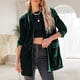 thumbnail image 1 of Chaqueta de terciopelo informal para mujer, abrigo de trabajo elegante y informal a la moda Ygjytge Verde oscuro T M para Mujer, 1 of 5