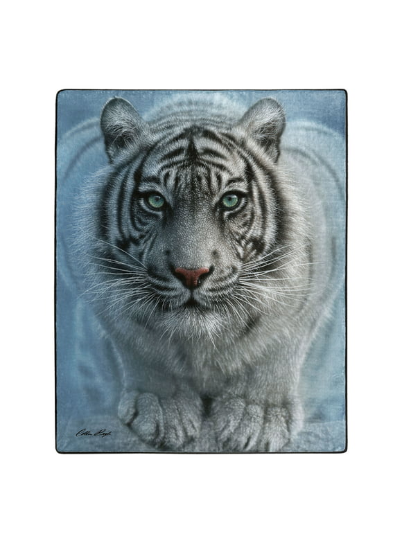 American Heritage Collection "Wild Intentions" Royal Plush Raschel Throw Blanket, 50" x 60"
