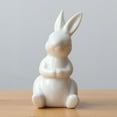 thumbnail image 5 of Ceramics Bunny Figurine Miniature Easter Figurines Home Decor Rabbits Ornaments for Home Easter Garden Decoration - 4.8x9.5cm, 5 of 9