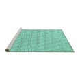 thumbnail image 2 of Ahgly Company Machine Washable Indoor Round Solid Turquoise Blue Modern Area Rugs, 8' Round, 2 of 4