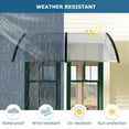 thumbnail image 3 of 80" x 40" Door Window Awning Exterior, Polycarbonate Cover Entry Door Outdoor Patio Awning Canopy, Front Door Overhang Awning for Sun Shutter, UV, Rain and Snow Protection, Hollow Sheet (Clear Board), 3 of 10