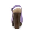 thumbnail image 2 of BLISSFUL STEP Women's Shoes Chunky Heel Buckle Slingback Chunky Platform Sandals Purple 5.5, 2 of 7