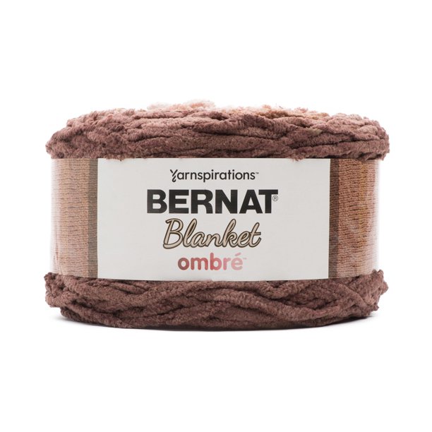 BERNAT BLANKET OMBRÉ YARN, CHOCOLATE OMBRE, 300G, 10.5 OZ