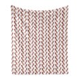 thumbnail image 1 of Bacon Soft Flannel Fleece Throw Blanket, Delicious High Protein and Fat Meal Pattern on White Background, Cozy Plush for Indoor and Outdoor Use, 50" x 70", Burnt Orange Pale Maroon, by Ambesonne, 1 of 6