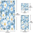 thumbnail image 3 of Coolnut White Daisy Bath Towels Absorbent Bath Towels Set Soft Towel Set for Home Hotel Decor Gym Swim, 3 Piece Wash cloth, 3 of 7
