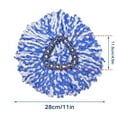 thumbnail image 3 of 3 Packs Mop Heads For Spin Mop Refill Compatible With 2 Tank Spin Mop Head EasyWring RinseClean Microfiber Mop Head Replacement Mop Refills(Blue&White), 3 of 9