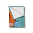 thumbnail image 2 of Retro Soft Flannel Fleece Blanket, Geometric Pattern with Beveled Squares and Rectangular Forms Overlapped to Each Other, Cozy Plush for Indoor and Outdoor Use, 70" x 90", Multicolor, by Ambesonne, 2 of 6