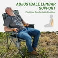 thumbnail image 5 of TIMBER RIDGE Oversized Folding Camping Chair with Lumbar Support Adjustable High Back Heavy Duty for Adults Support up to 500lbs with Cup Holder, Cooler Bag, Side Pocket, Grey, 5 of 6