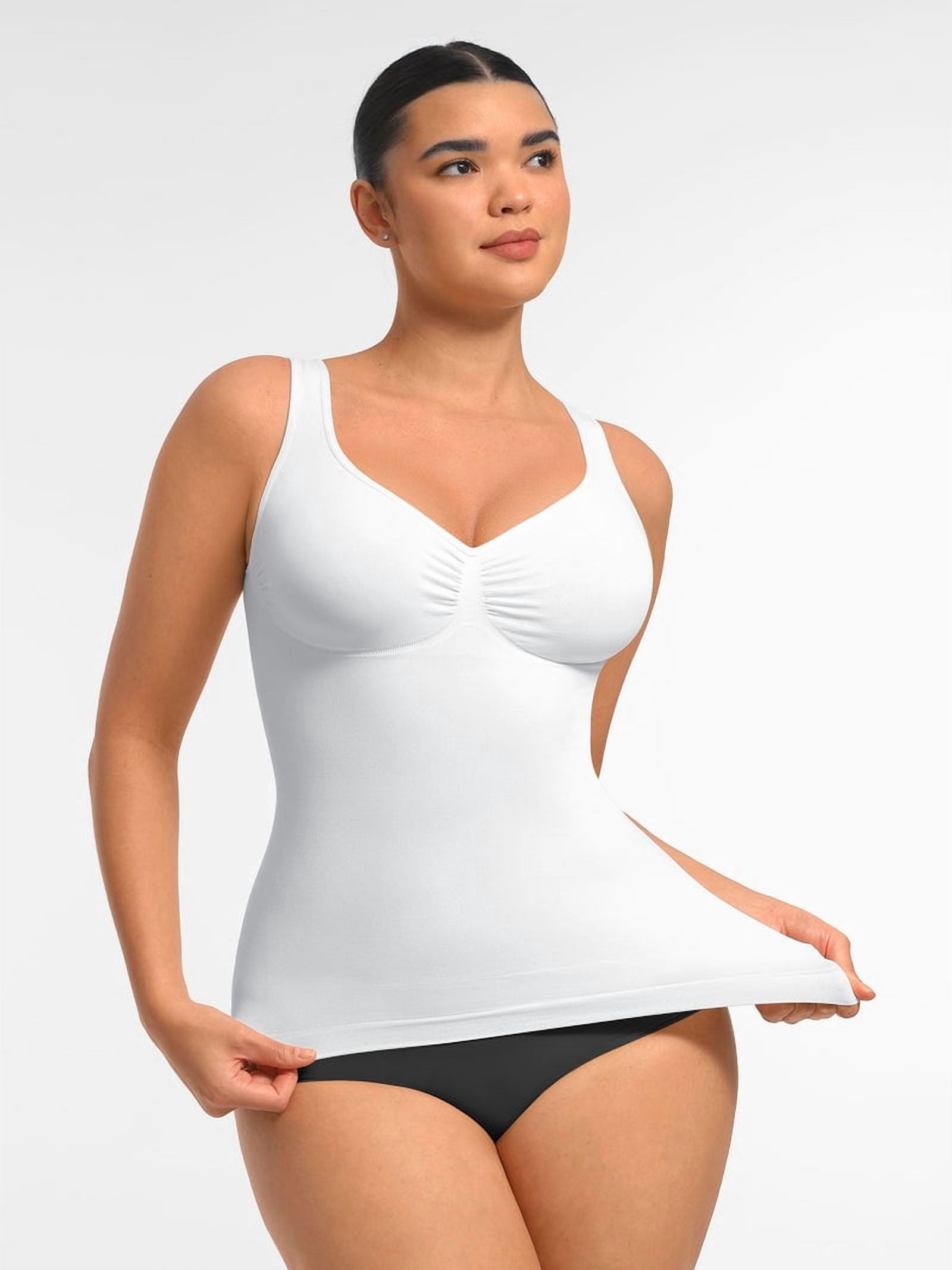 FeelinGirl Women's Bust Support Shapewear Tank with Waist and Abdomen Control, Sizes S-3XL