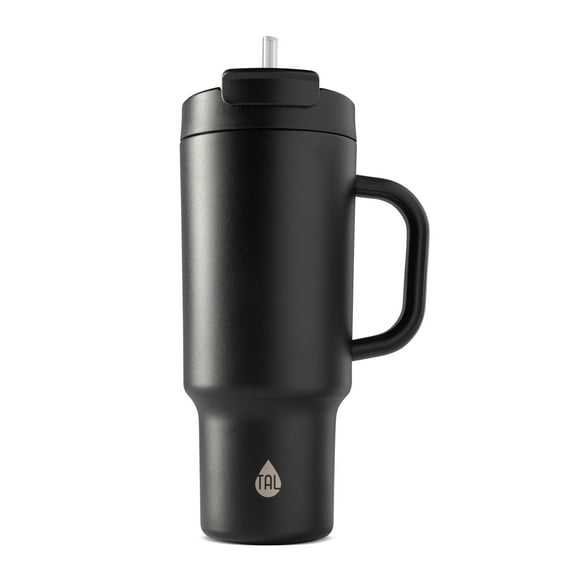 TAL Stainless Steel Hudson Tumbler with Straw 40 fl oz, Black