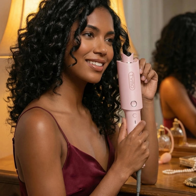 TYMO CurlPro Auto Curling Iron, T-Gloss Ceramic, 500M Negative